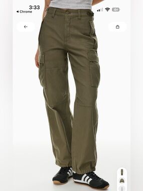 TNA New Supply GD Army Green Wide-Leg Cargo Pants
